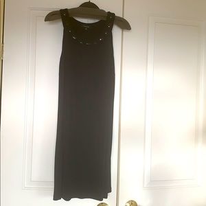Black tank style dress knee length